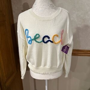 NWT Dreamers By Debut Beach Boutique Sweater Size S/M